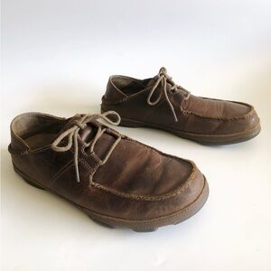 OluKai Ohana Leather Lace Up Loafers